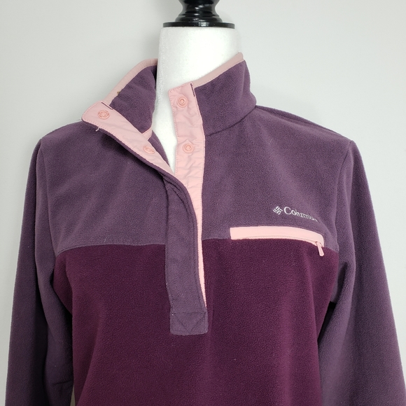 Columbia Mountain Side Fleece Pullover in Purple - Picture 4 of 7